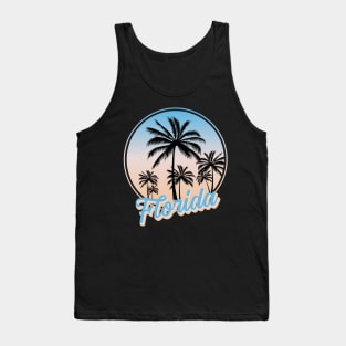 Florida Is Calling And I Must Go Retro Palm Trees Florida Tank Top